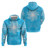 New Zealand Matariki Waiti Hoodie Maori Moko Cyan Galaxy