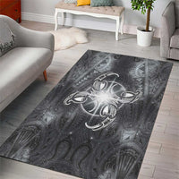 New Zealand Matariki Ururangi Area Rug Maori Moko Grey Galaxy LT05 - Polynesian Pride
