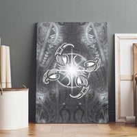 New Zealand Matariki Ururangi Canvas Wall Art Maori Moko Grey Galaxy LT05 - Polynesian Pride