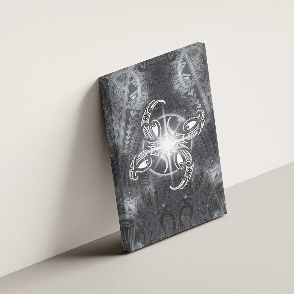New Zealand Matariki Ururangi Canvas Wall Art Maori Moko Grey Galaxy LT05 - Polynesian Pride