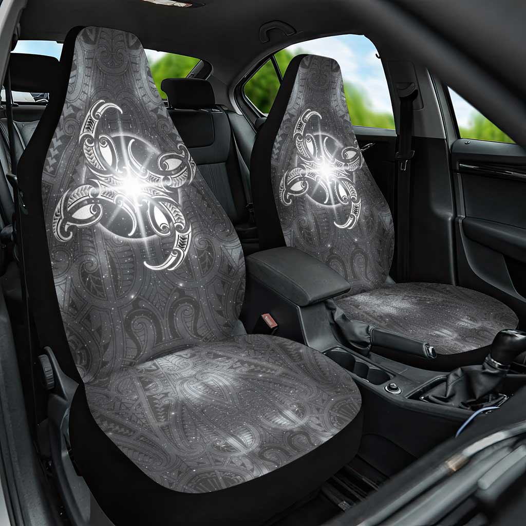 New Zealand Matariki Ururangi Car Seat Cover Maori Moko Grey Galaxy
