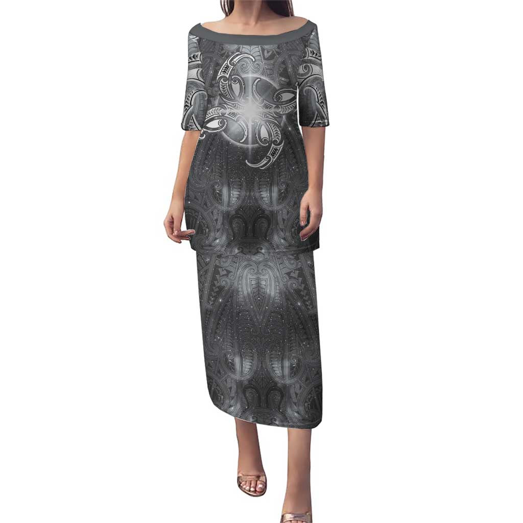 New Zealand Matariki Ururangi Puletasi Maori Moko Grey Galaxy