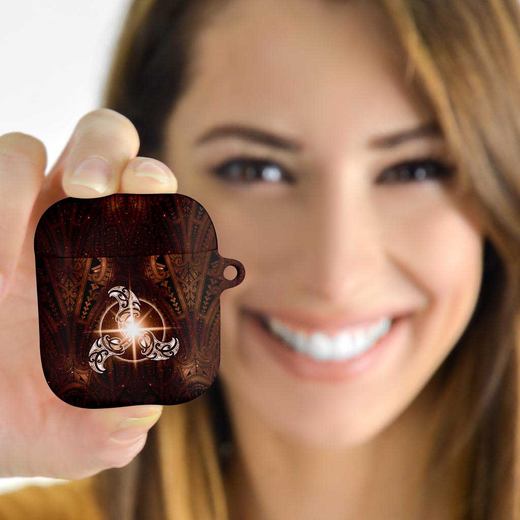 New Zealand Matariki Tupuanuku AirPods Case Maori Moko Brown Galaxy