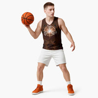 New Zealand Matariki Tupuanuku Basketball Jersey Maori Moko Brown Galaxy