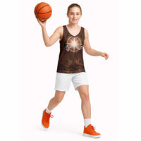 New Zealand Matariki Tupuanuku Basketball Jersey Maori Moko Brown Galaxy