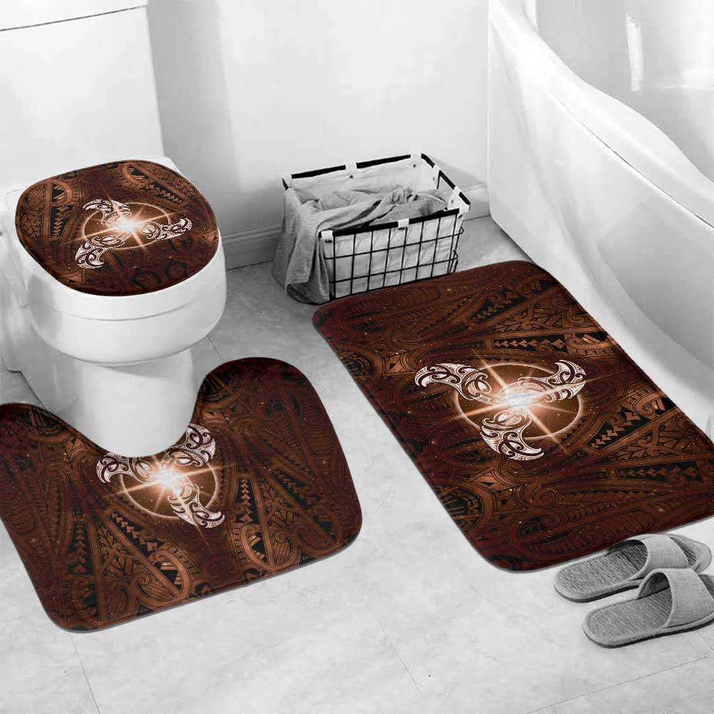New Zealand Matariki Tupuanuku Bathroom Set Maori Moko Brown Galaxy
