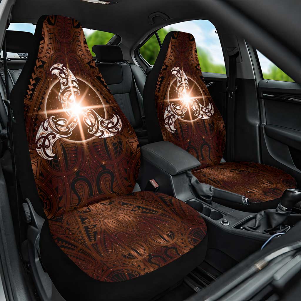 New Zealand Matariki Tupuanuku Car Seat Cover Maori Moko Brown Galaxy