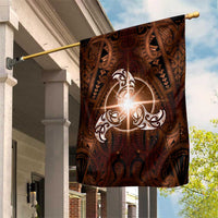 New Zealand Matariki Tupuanuku Garden Flag Maori Moko Brown Galaxy