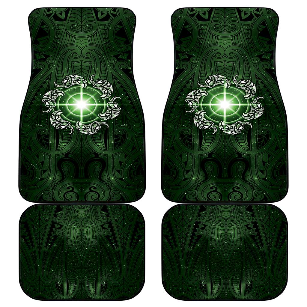 New Zealand Matariki Tupuarangi Car Mats Maori Moko Green Galaxy