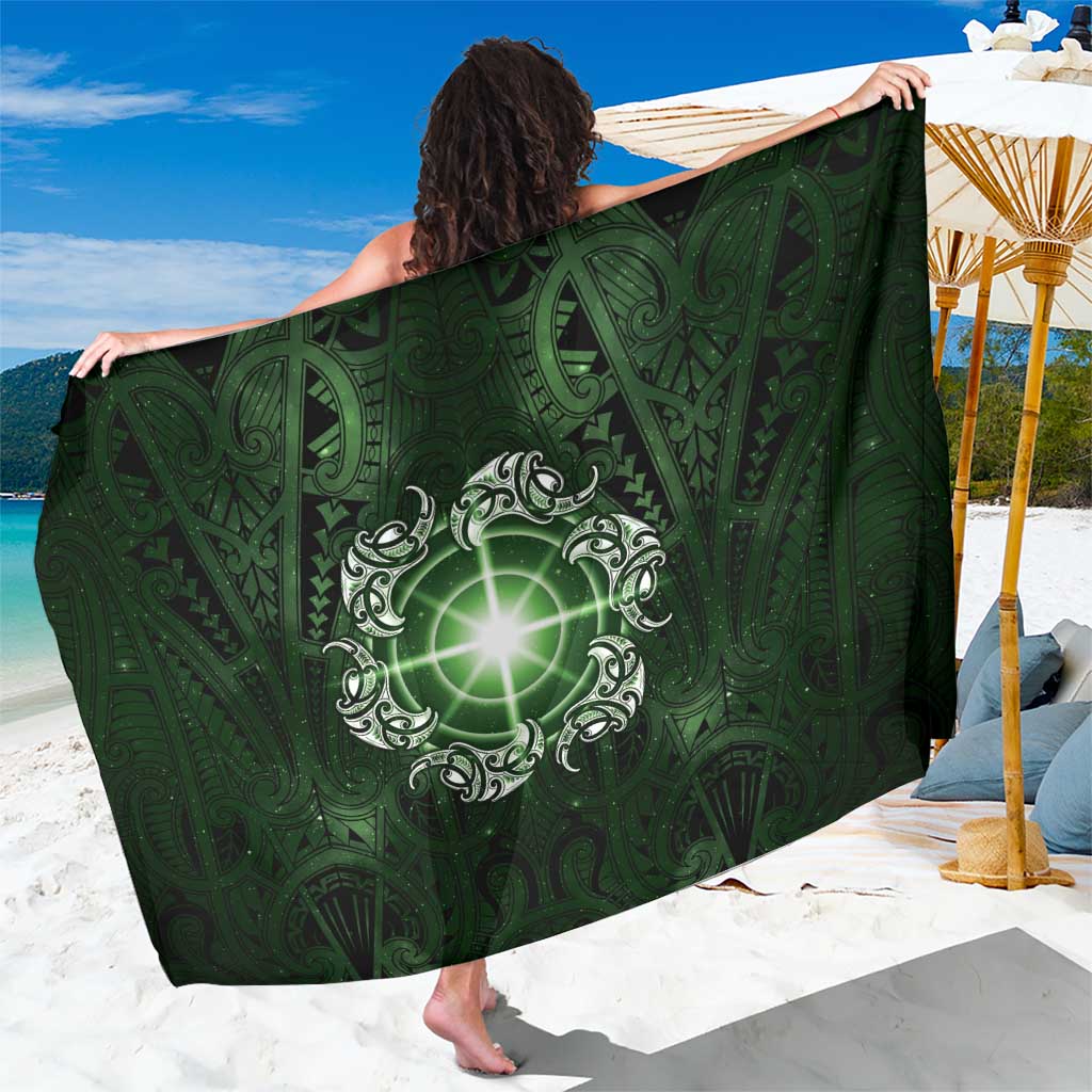 New Zealand Matariki Tupuarangi Sarong Maori Moko Green Galaxy