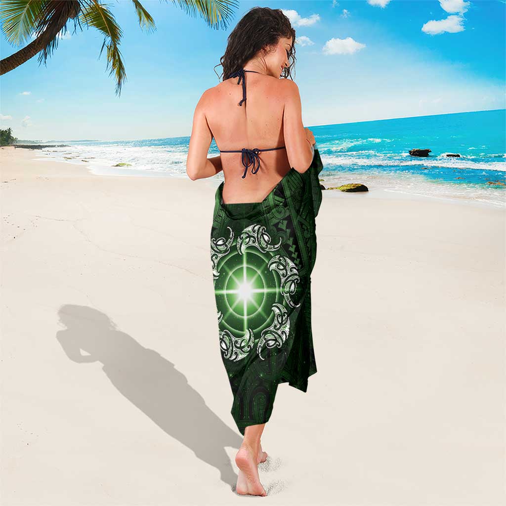 New Zealand Matariki Tupuarangi Sarong Maori Moko Green Galaxy