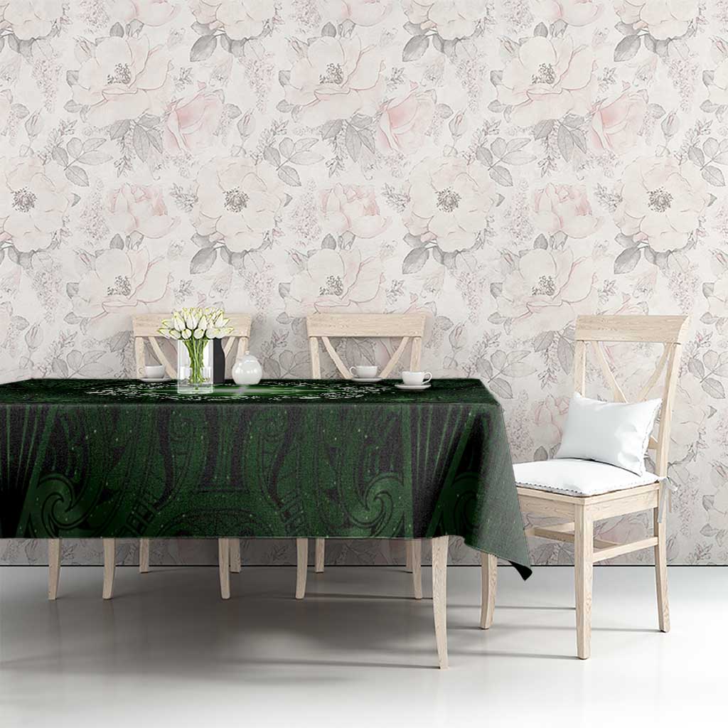 New Zealand Matariki Tupuarangi Tablecloth Maori Moko Green Galaxy LT05 - Polynesian Pride