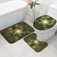 New Zealand Matariki Hiwaiterangi Bathroom Set Maori Moko Yellow Galaxy