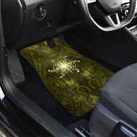 New Zealand Matariki Hiwaiterangi Car Mats Maori Moko Yellow Galaxy
