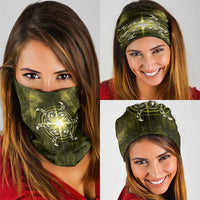 New Zealand Matariki Hiwaiterangi Neck Gaiter Maori Moko Yellow Galaxy