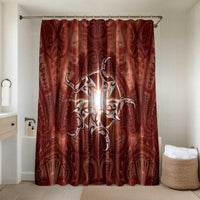 New Zealand Matariki Pohutukawa Bathroom Set Maori Moko Red Galaxy