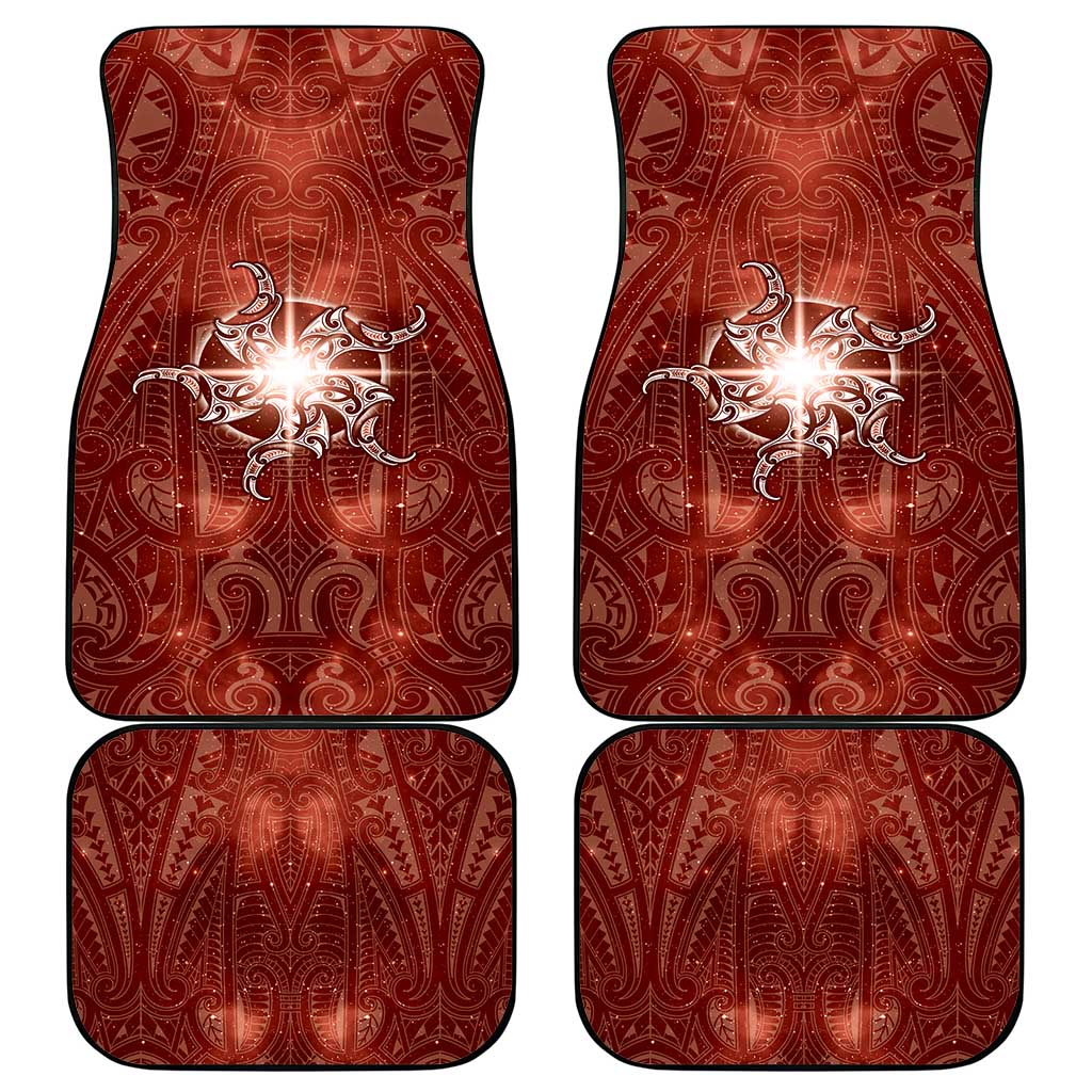 New Zealand Matariki Pohutukawa Car Mats Maori Moko Red Galaxy