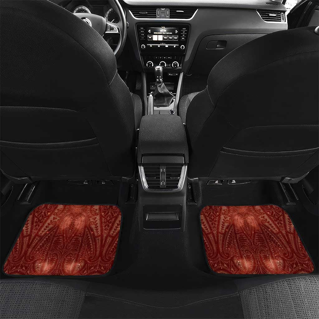 New Zealand Matariki Pohutukawa Car Mats Maori Moko Red Galaxy