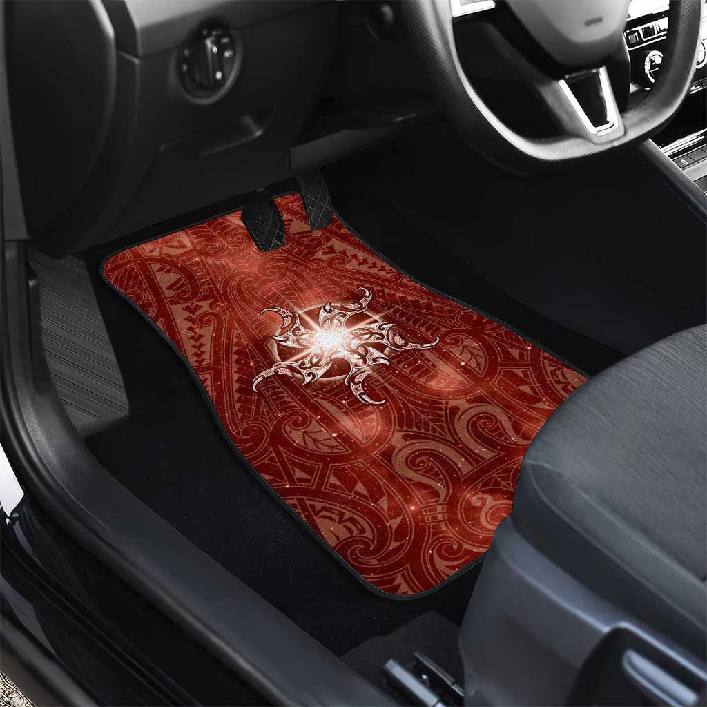 New Zealand Matariki Pohutukawa Car Mats Maori Moko Red Galaxy