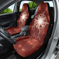 New Zealand Matariki Pohutukawa Car Seat Cover Maori Moko Red Galaxy