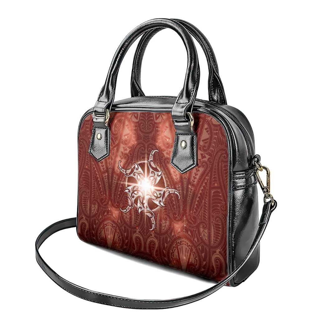 New Zealand Matariki Pohutukawa Shoulder Handbag Maori Moko Red Galaxy LT05 - Polynesian Pride
