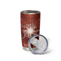 New Zealand Matariki Pohutukawa Tumbler Cup Maori Moko Red Galaxy