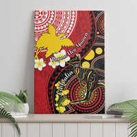 Papua New Guinea And Australia Aboriginal Canvas Wall Art Bird Of Paradise And Kangaroo Together