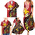 Papua New Guinea And Australia Aboriginal Family Matching Summer Maxi Dress and Hawaiian Shirt Bird Of Paradise And Kangaroo Together