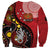 Papua New Guinea And Australia Aboriginal Sweatshirt Bird Of Paradise And Kangaroo Together