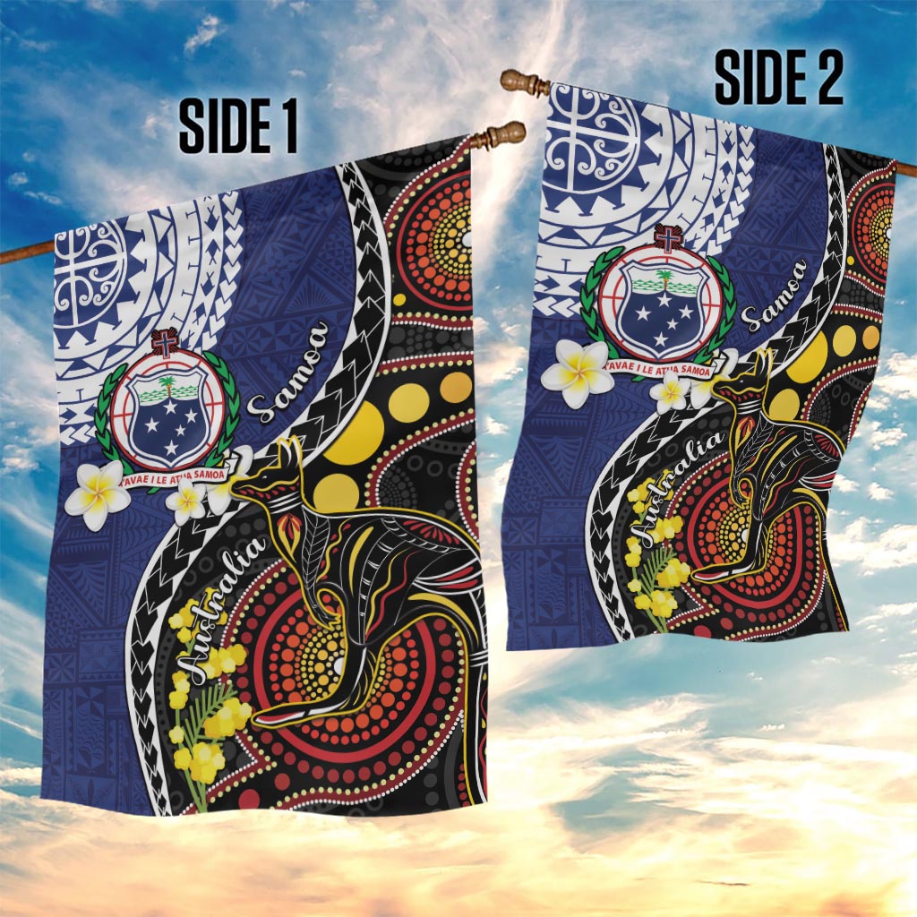 Samoa And Australia Together Garden Flag Aboriginal Mix Polynesian