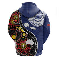 Samoa And Australia Together Hoodie Aboriginal Mix Polynesian LT05 - Polynesian Pride