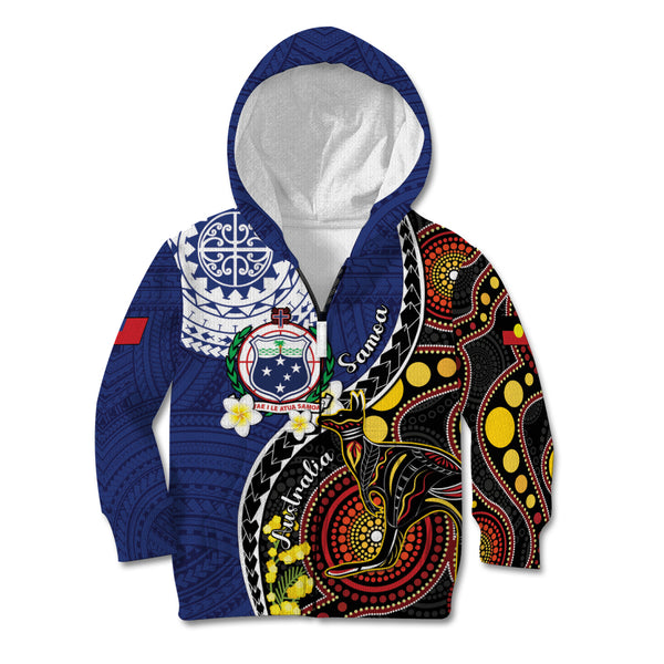 Guam Kid Hoodie Latte Stone Mix Bougainvillea Polynesian Pattern LT05