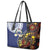 Samoa And Australia Together Leather Tote Bag Aboriginal Mix Polynesian