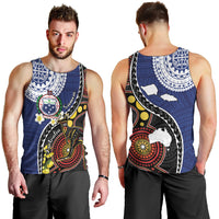 Samoa And Australia Together Men Tank Top Aboriginal Mix Polynesian