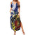 Samoa And Australia Together Summer Maxi Dress Aboriginal Mix Polynesian