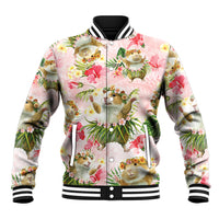 Hawaii Guinea Hula Pig Baseball Jacket Funny Tropical Style