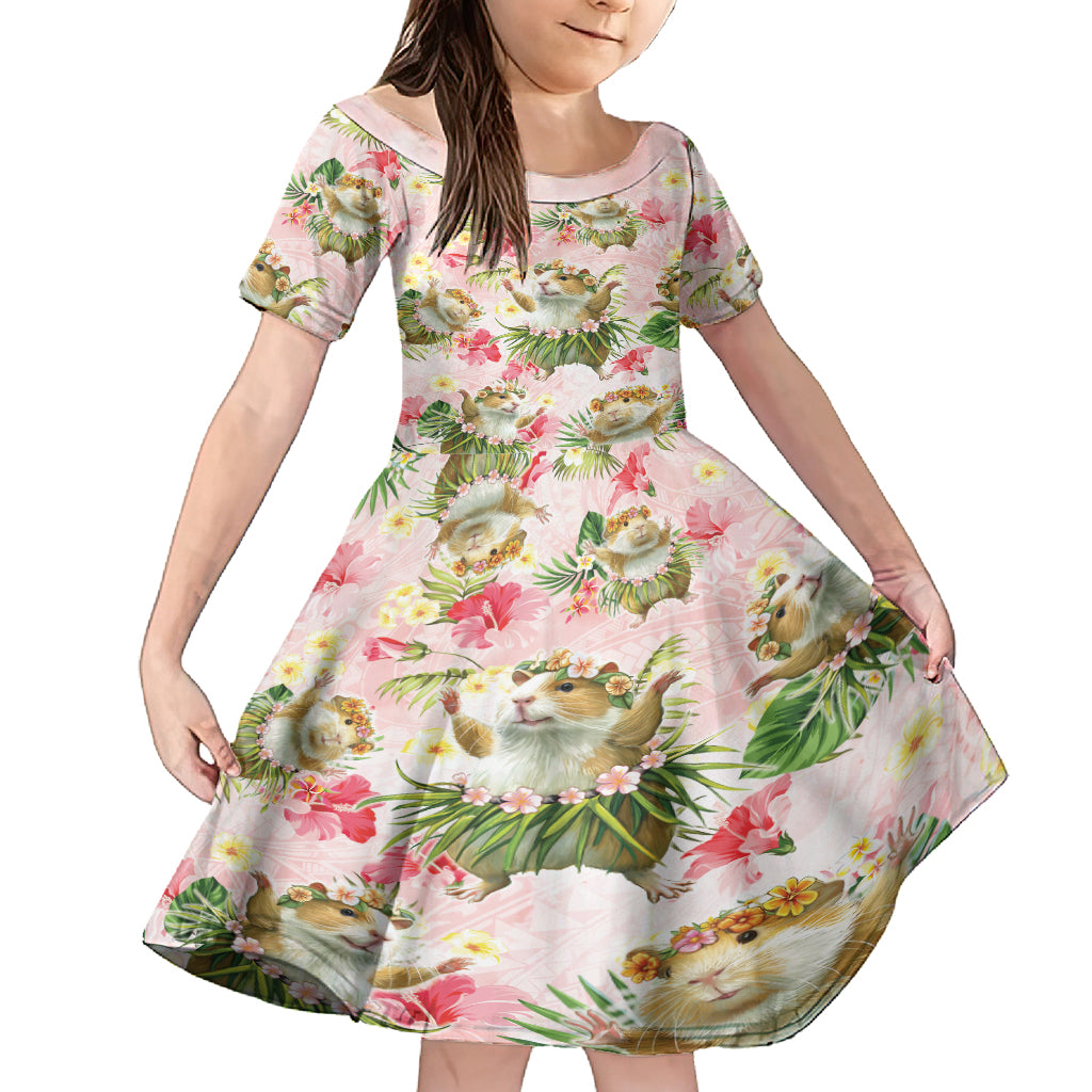 Hawaii Guinea Hula Pig Family Matching Tank Maxi Dress and Hawaiian Shirt Funny Tropical Style