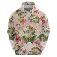 Hawaii Guinea Hula Pig Hoodie Funny Tropical Style