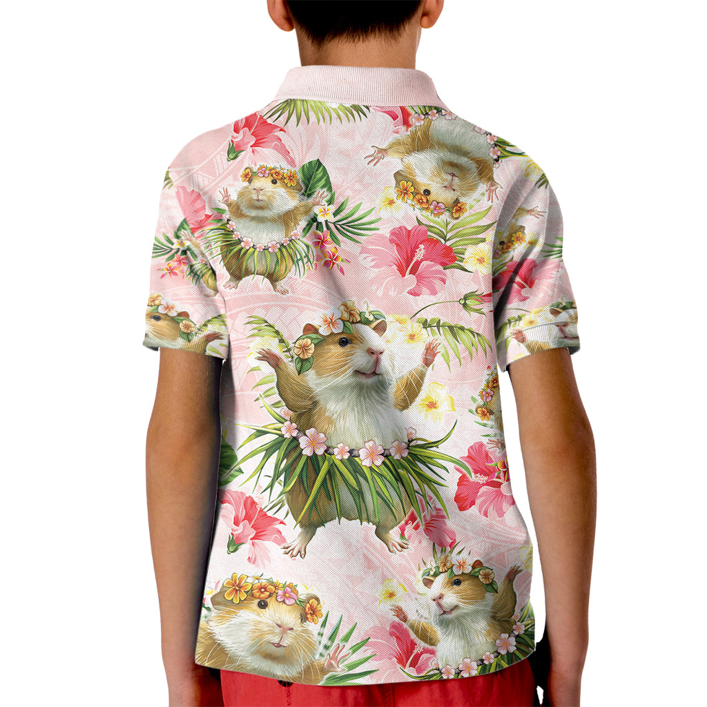 Hawaii Guinea Hula Pig Kid Polo Shirt Funny Tropical Style