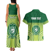 Personalised Ballantine Memorial School Couples Matching Tank Maxi Dress and Hawaiian Shirt With Fijian Tapa Pattern