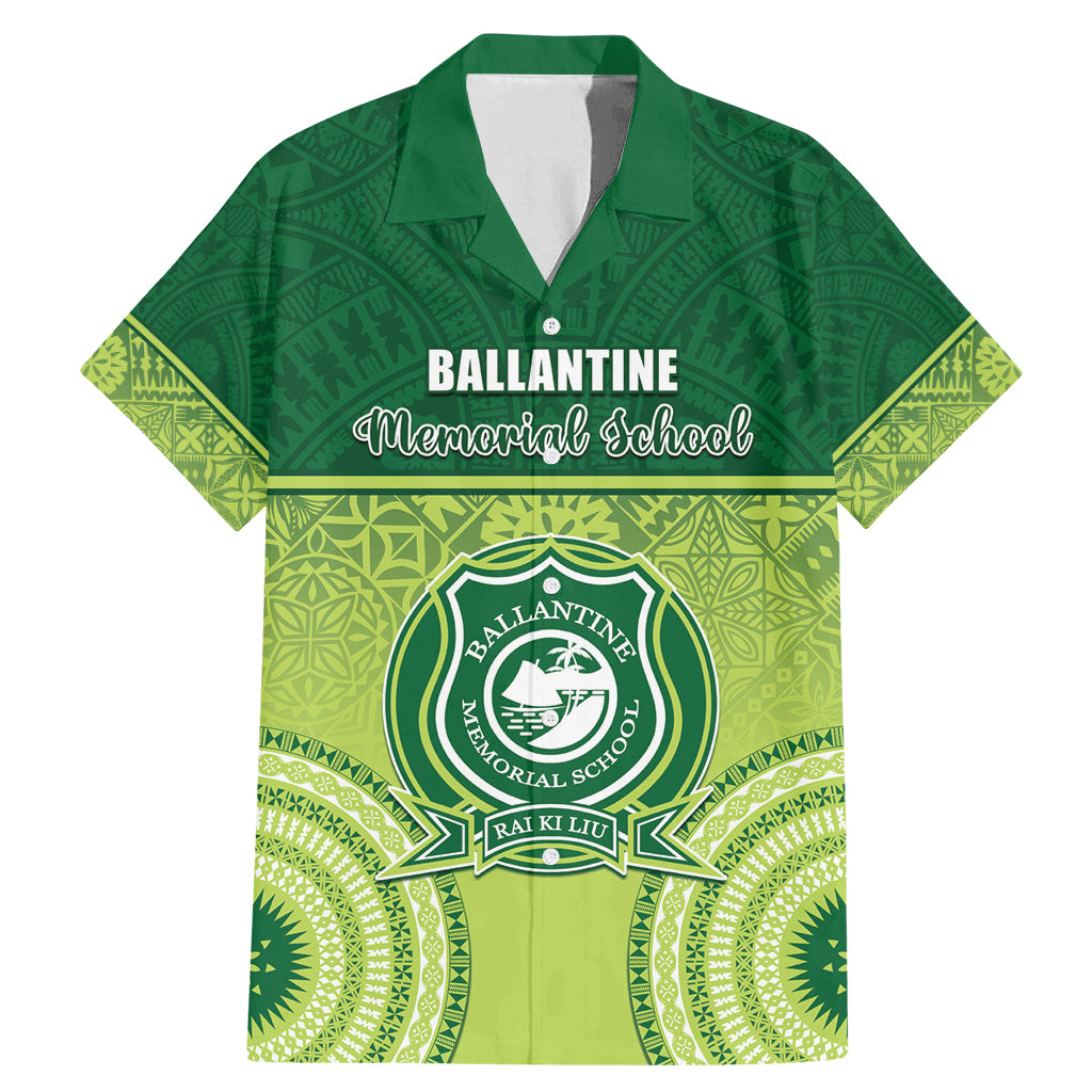 Personalised Ballantine Memorial School Family Matching Mermaid Dress and Hawaiian Shirt With Fijian Tapa Pattern