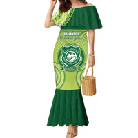 Personalised Ballantine Memorial School Family Matching Mermaid Dress and Hawaiian Shirt With Fijian Tapa Pattern