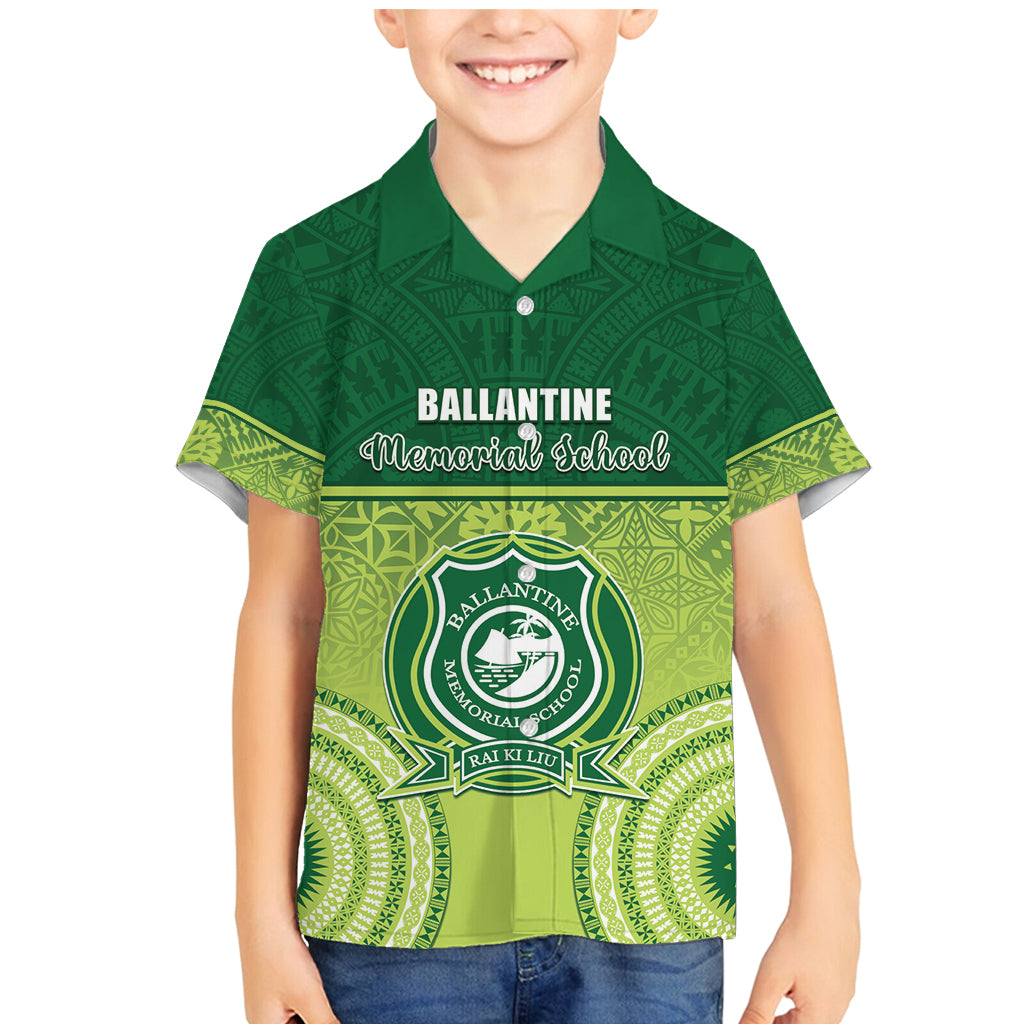 Personalised Ballantine Memorial School Family Matching Mermaid Dress and Hawaiian Shirt With Fijian Tapa Pattern