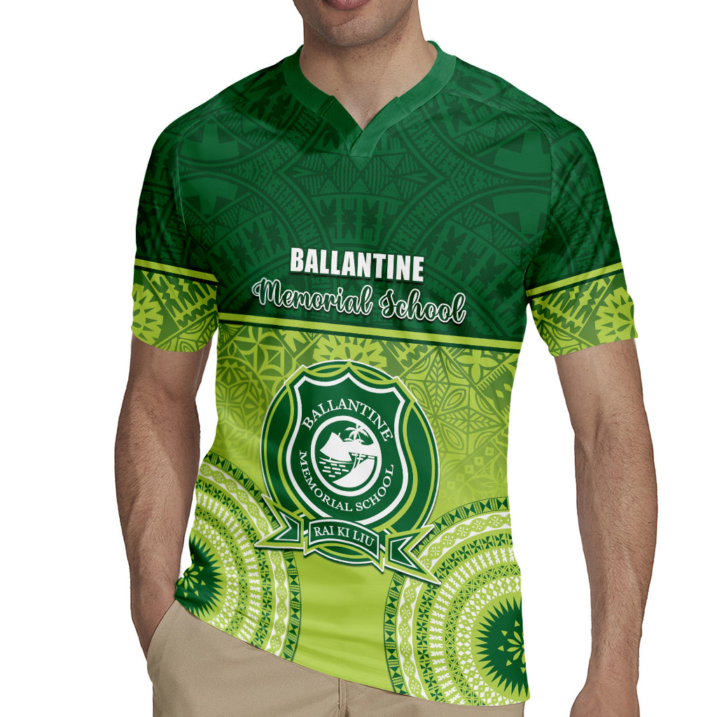 Personalised Ballantine Memorial School Rugby Jersey With Fijian Tapa Pattern