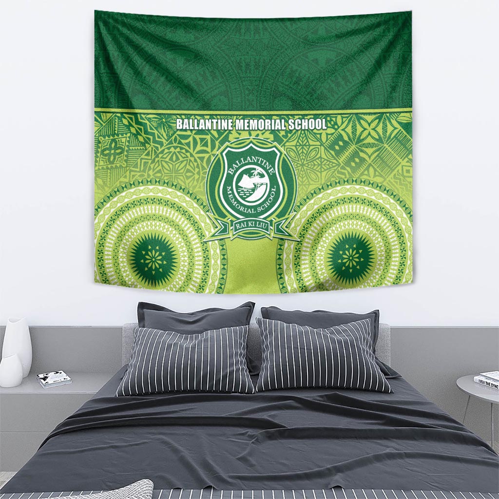 Ballantine Memorial School Tapestry With Fijian Tapa Pattern