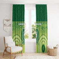 Ballantine Memorial School Window Curtain With Fijian Tapa Pattern