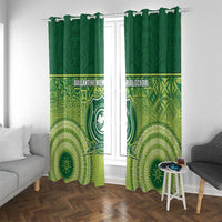 Ballantine Memorial School Window Curtain With Fijian Tapa Pattern