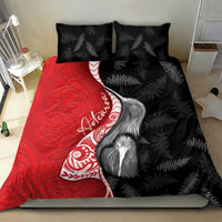 New Zealand Aotearoa Bedding Set Kiwi Fern Maori Pattern Red Version