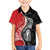 New Zealand Aotearoa Family Matching Summer Maxi Dress and Hawaiian Shirt Kiwi Fern Maori Pattern Red Version