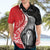New Zealand Aotearoa Hawaiian Shirt Kiwi Fern Maori Pattern Red Version